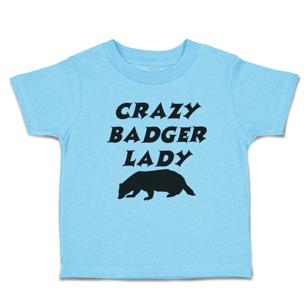 Cute Toddler Clothes Forest Crazy Badger Lady Silhouette Wildlife Toddler Shirt