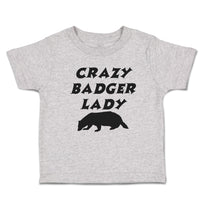 Cute Toddler Clothes Forest Crazy Badger Lady Silhouette Wildlife Toddler Shirt