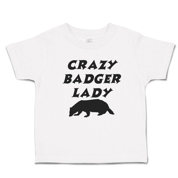 Cute Toddler Clothes Forest Crazy Badger Lady Silhouette Wildlife Toddler Shirt