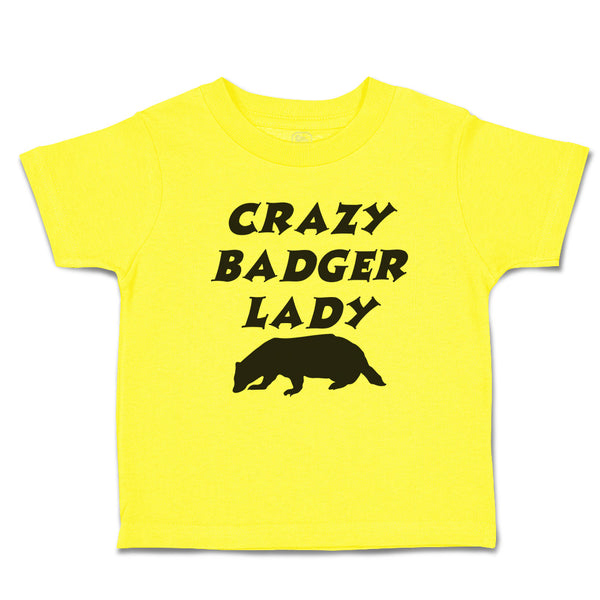 Cute Toddler Clothes Forest Crazy Badger Lady Silhouette Wildlife Toddler Shirt