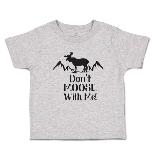 Cute Toddler Clothes Don'T Moose with Me! Silhouette Elk with Horns Side View