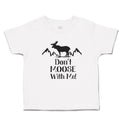 Cute Toddler Clothes Don'T Moose with Me! Silhouette Elk with Horns Side View