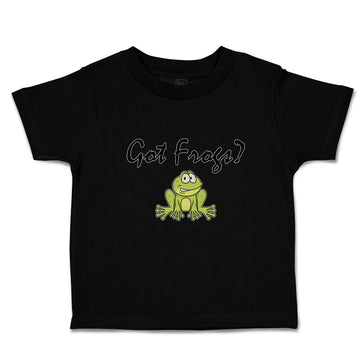 Cute Toddler Clothes Got Green Frogs Sitting Question Mark Sign Toddler Shirt