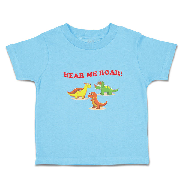 Cute Toddler Clothes Hear Me Roar! Dinosaur Jurassic Park Toddler Shirt Cotton