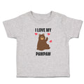 Toddler Clothes I Love My Paw Paw Bear Love Towards Daddy Toddler Shirt Cotton