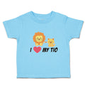 Toddler Clothes I Love My Tio Cute Funny Lions Sitting Toddler Shirt Cotton