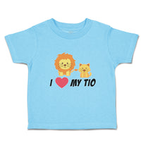 Toddler Clothes I Love My Tio Cute Funny Lions Sitting Toddler Shirt Cotton