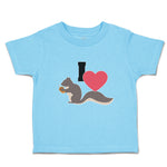 Toddler Clothes I Love Cute Squirrel Eating Acorn Wild Animal Toddler Shirt