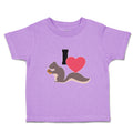 Toddler Clothes I Love Cute Squirrel Eating Acorn Wild Animal Toddler Shirt