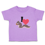 Toddler Clothes I Love Cute Squirrel Eating Acorn Wild Animal Toddler Shirt