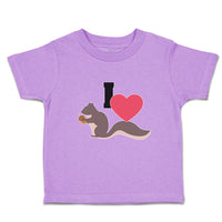 Toddler Clothes I Love Cute Squirrel Eating Acorn Wild Animal Toddler Shirt