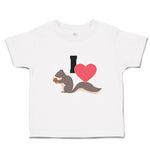 Toddler Clothes I Love Cute Squirrel Eating Acorn Wild Animal Toddler Shirt
