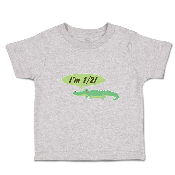 Toddler Clothes Green Animated Crocodile I'M 1 2! Age Toddler Shirt Cotton