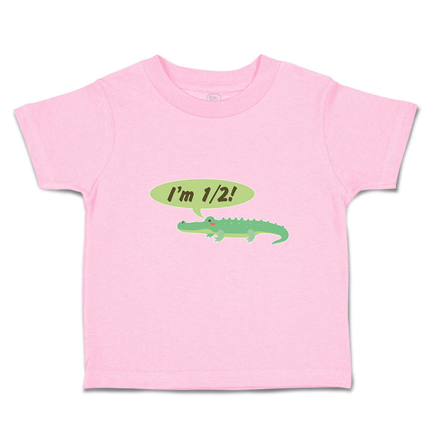 Toddler Clothes Green Animated Crocodile I'M 1 2! Age Toddler Shirt Cotton