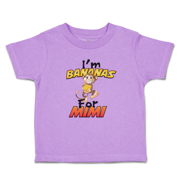 Toddler Clothes I'M Bananas for Mimi Playful Wild Monkey Holding Banana Cotton