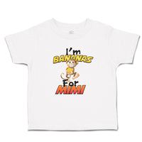 Toddler Clothes I'M Bananas for Mimi Playful Wild Monkey Holding Banana Cotton