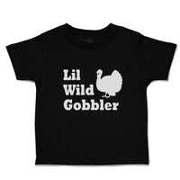 Toddler Clothes Lil Wild Gobbler Silhouette of Turkey Bird Thanksgiving Day