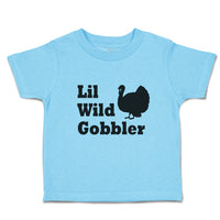 Toddler Clothes Lil Wild Gobbler Silhouette of Turkey Bird Thanksgiving Day