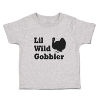 Toddler Clothes Lil Wild Gobbler Silhouette of Turkey Bird Thanksgiving Day