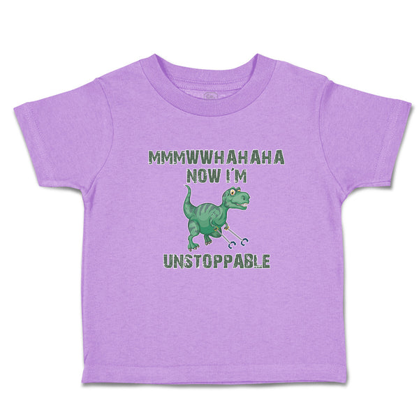 Toddler Clothes Mmmwwhahaha I'M Unstoppable Angry Dinosaur Stick Toddler Shirt