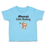 Toddler Clothes Nonna's Little Funny Monkey Hunging on Tree Branch with Leaves