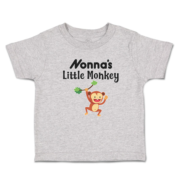 Toddler Clothes Nonna's Little Funny Monkey Hunging on Tree Branch with Leaves