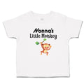 Toddler Clothes Nonna's Little Funny Monkey Hunging on Tree Branch with Leaves
