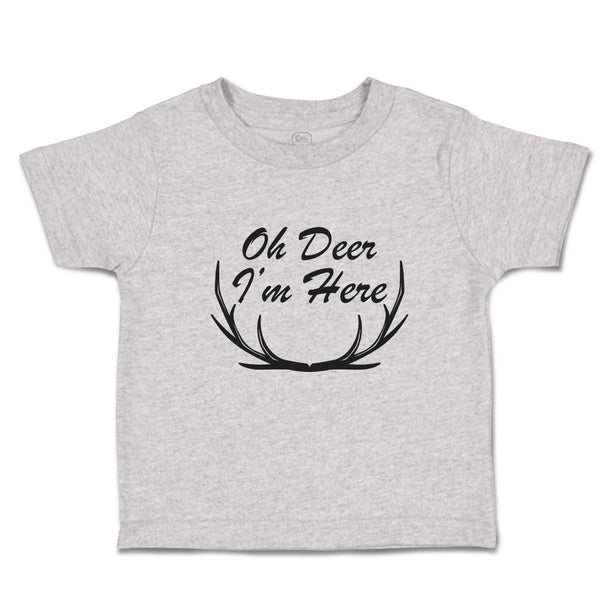 Toddler Clothes Oh Deer I'M Here Silhouette Sharp Horn Animal Wildlife Cotton