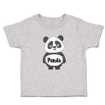 Toddler Clothes Cute Panda Bear Black Patches It's Eyes, Ears Body Toddler Shirt