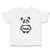 Toddler Clothes Cute Panda Bear Black Patches It's Eyes, Ears Body Toddler Shirt