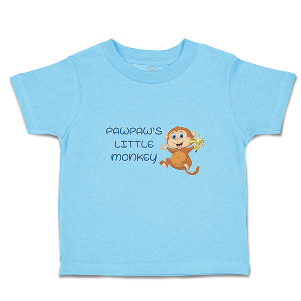 Toddler Clothes Pawpaw's Cute Little Monkey Holding A Peeled Banana Cotton