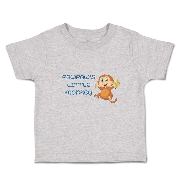 Toddler Clothes Pawpaw's Cute Little Monkey Holding A Peeled Banana Cotton