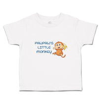 Toddler Clothes Pawpaw's Cute Little Monkey Holding A Peeled Banana Cotton