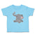 Toddler Clothes Cute Baby Elephant Sitting and Playing with It's Trunk Cotton