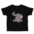 Toddler Clothes Cute Baby Elephant Sitting and Playing with It's Trunk Cotton