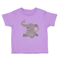 Toddler Clothes Cute Baby Elephant Sitting and Playing with It's Trunk Cotton