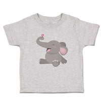 Toddler Clothes Cute Baby Elephant Sitting and Playing with It's Trunk Cotton