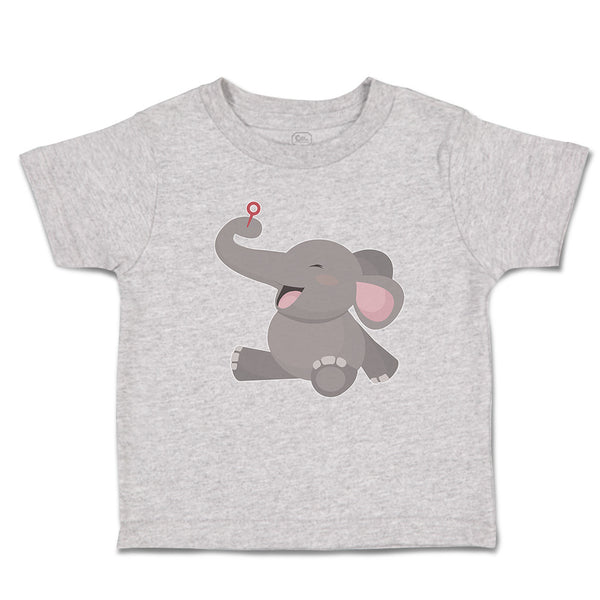Toddler Clothes Cute Baby Elephant Sitting and Playing with It's Trunk Cotton