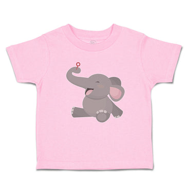 Toddler Clothes Cute Baby Elephant Sitting and Playing with It's Trunk Cotton