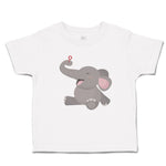 Toddler Clothes Cute Baby Elephant Sitting and Playing with It's Trunk Cotton