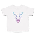 Toddler Clothes Color Abstract Reindeer Head, Face and Horns Toddler Shirt