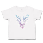 Color Abstract Reindeer Head, Face and Horns