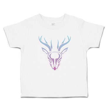 Toddler Clothes Color Abstract Reindeer Head, Face and Horns Toddler Shirt