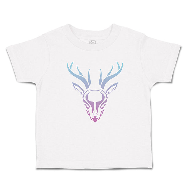 Color Abstract Reindeer Head, Face and Horns