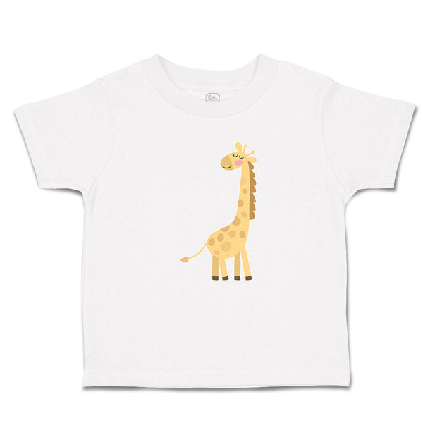 Toddler Clothes Cute Giraffe Turning Side View with Closed Eyes Toddler Shirt