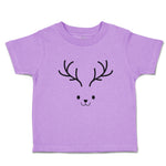 Toddler Clothes Transparency Deer Face and Silhouette Horns Toddler Shirt Cotton