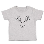 Toddler Clothes Transparency Deer Face and Silhouette Horns Toddler Shirt Cotton