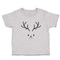 Toddler Clothes Transparency Deer Face and Silhouette Horns Toddler Shirt Cotton