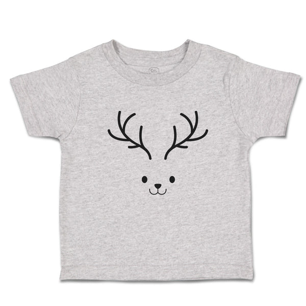 Toddler Clothes Transparency Deer Face and Silhouette Horns Toddler Shirt Cotton