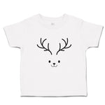 Toddler Clothes Transparency Deer Face and Silhouette Horns Toddler Shirt Cotton